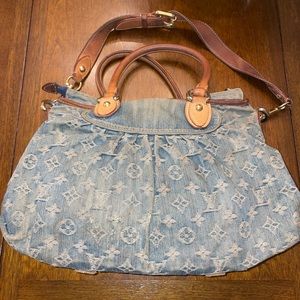 Louis Vuitton Blue Monogram denim shoulder bag